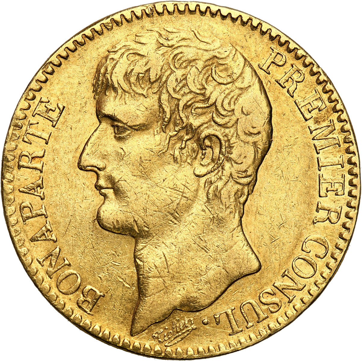 Francja. Napoleon Bonaparte. 40 Franków ANXI (1803) – RZADSZE